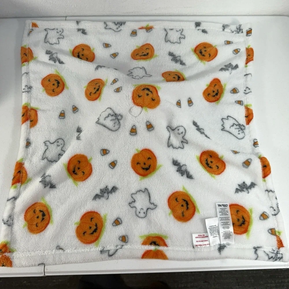 Little Me Pumpkin Halloween Lovey Security Blanket Bats Ghost Candy Corn Holiday